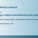 Physical Freezing in Children and Adolescents with Selective Mutism - banner with QR code link to research paper